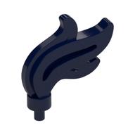 Lego Flame / Headwear Accessory Plume / Feather, Triple Point / Dark Blue