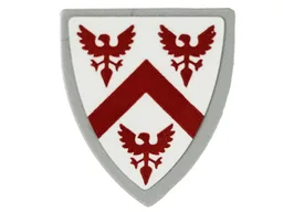 Minifigure, Shield Triangular Short with 3 Red Eagles Pattern (Sticker) - Set 71040