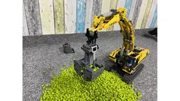 Technic Excavator Clamshell Bucket PF Powered