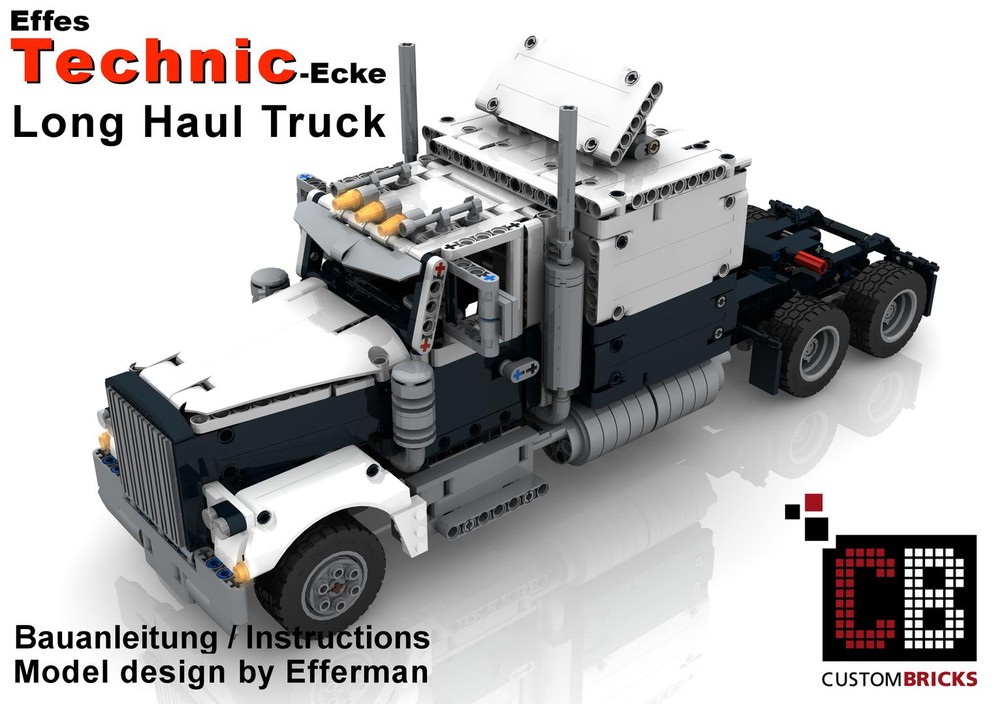 Lego Custom CB 42128 Long Haul Truck / black