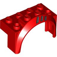 Lego Wheel Arch, Mudguard 4 x 2 x 2 1/2 with 3 Air Vents, Left print