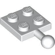 Lego Plate 2 x 2 with Towball / White