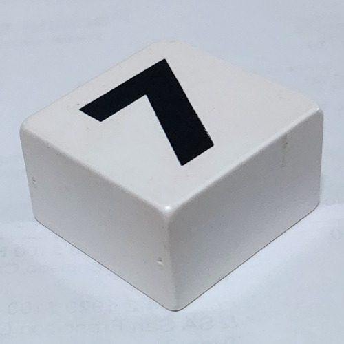 Lego Duplo Tile 2 x 2 x 1 with '7' Print