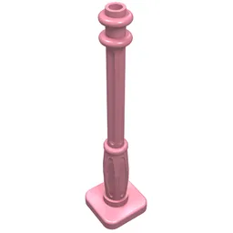 Lamp Post 2 x 2 x 7 with 6 Base Flutes / Pink