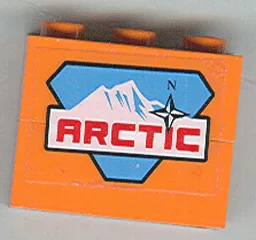 Stickered Assembly 3 x 1 x 2 with Arctic Logo Pattern (Sticker) - Set 6520