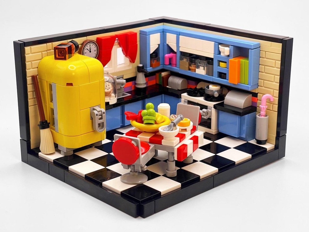 Lego Mid-Century Kitchen Diorama