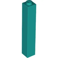 Brick 1 x 1 x 5 with Solid Stud / Dark Turquoise