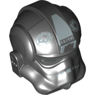 Lego Helmet AT-AT / Tie Pilot, TIE Bomber Pilot Print / Black