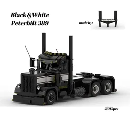 Black&White Peterbilt 389