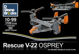 Rescue V-22 Osprey Tiltrotor 1:100 Scale (Inspired