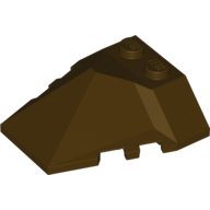 Lego Brick Wedged, Sloped 4 x 4 Pyramid Center / Dark Brown
