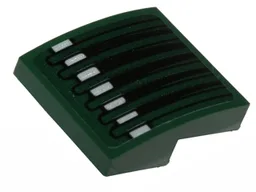 Slope, Curved 2 x 2 x 2/3 with Speeder Bike Grille Pattern (Sticker) - Set 75141