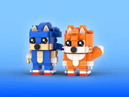 Sonic & Tails Brickheadz LEGO MOC - Sonic The Hedgehog franchise