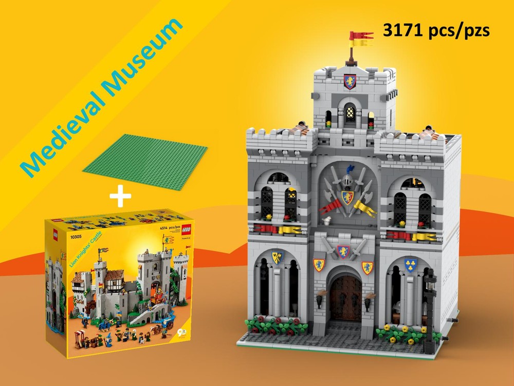 Lego Medieval Museum - 10305 Lion Knights' Castle Modification