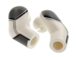 Arm, (Matching Left and Right) Pair with Dark Bluish Gray Shoulder and Cuff Pattern / White