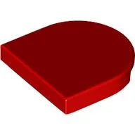 Tile Round 2 x 2 Half Circle / Red
