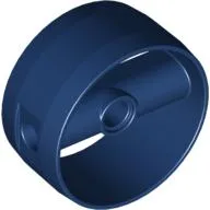 Technic Cylinder 4 x 4 with Pin Holes and Centre Bar, Closed Sides on Bar / Dark Blue