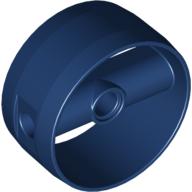 Lego Technic Cylinder 4 x 4 with Pin Holes and Centre Bar, Closed Sides on Bar / Dark Blue