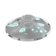 Dish 2 x 2 Inverted [Radar] with Light Blue Wings, Sparks Print (Navi)