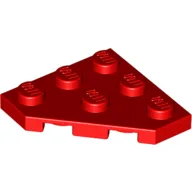 Wedge Plate 3 x 3 Cut Corner / Red
