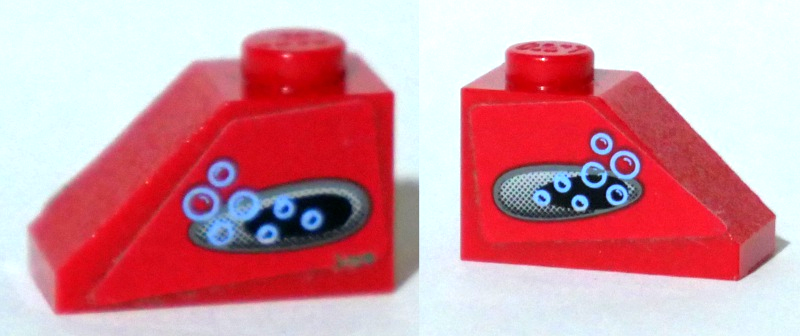 Lego Slope 45 2 x 1 with Vent and Bubbles Pattern on Both Sides (Stickers) - Set 8057