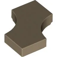 Tile Special 2 x 2 with 2 Quarter Round Cutouts / Dark Tan