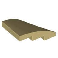 Brick Wedged, Curved 3 x 2 with Stud Notch Left / Tan
