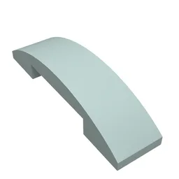 Brick Curved 4 x 1 Double, No Studs / Light Aqua