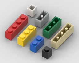 Upscaled 1-by bricks