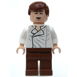 Han Solo, White Shirt, Reddish Brown Legs, Dual Sided Head Open Mouth / Closed Eyes
