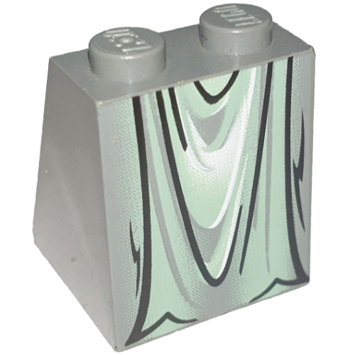Lego Brick Sloped 65º 2 x 2 x 2 with Bottom Tube with Marauders Statue Skirt Print / Dark Bluish Gray