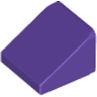 Lego Brick Sloped 30° 1 x 1 x 2/3 (Cheese Slope) / Dark Purple