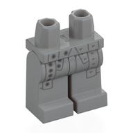 Lego Hips and Light Bluish Gray Legs with Robe Ends, Silver Trim, Decorations print / Light Bluish Gray