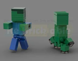 Craftmine Zombie and Creeper