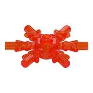 Snowflake / Star 4 x 4 / Trans-Neon Orange