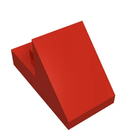 Brick Sloped 45° 2 x 1 with 2/3 Cutout [Original Version] / Red