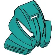 Large Figure Mask Kakama / Dark Turquoise
