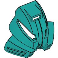 Lego Large Figure Mask Kakama / Dark Turquoise