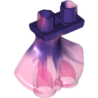 Lego Tail, Mermaid with Trans-Dark Pink Marbled End / Dark Purple