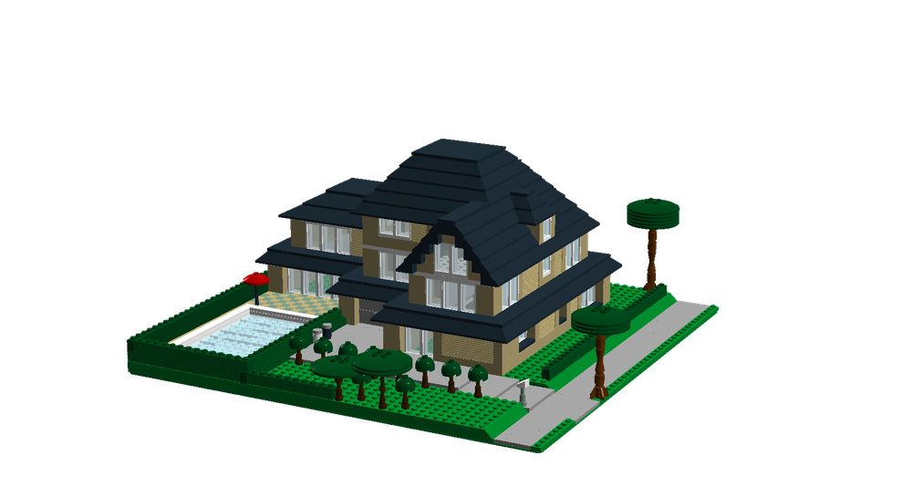 Lego micro scale mansion