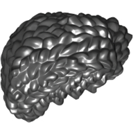 Lego Hair Coiled, Parted / Black