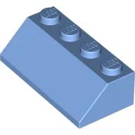 Brick Sloped 45° 2 x 4 / Medium Blue