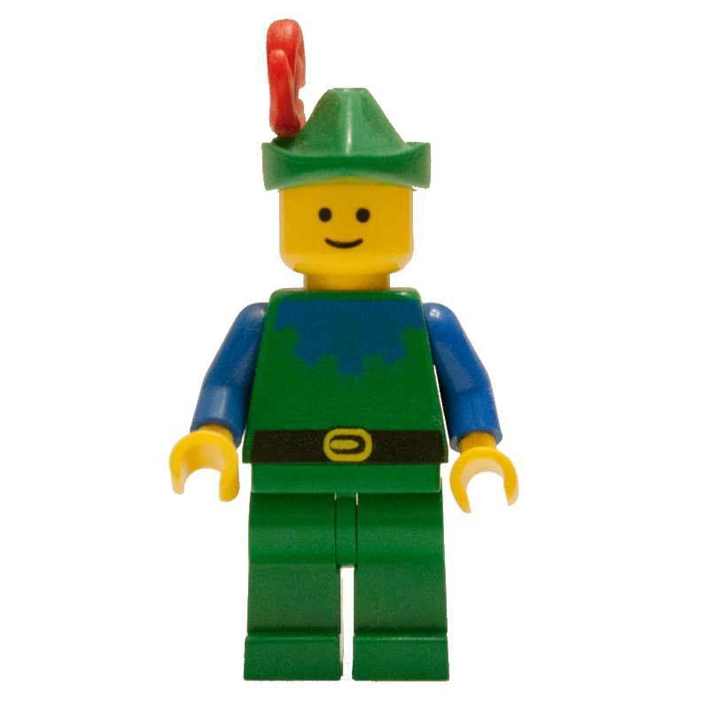 Lego Forestman (Forestmen) - Blue, Red Triple-Plume