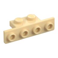 Lego Bracket 1 x 2 - 1 x 4 [Rounded Corners at Bottom, Square Corners at Top] / Tan