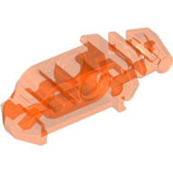 Lego Large Figure Head Connector Block Eye/Brain Stalk (Toa Metru) / Trans-Neon Orange