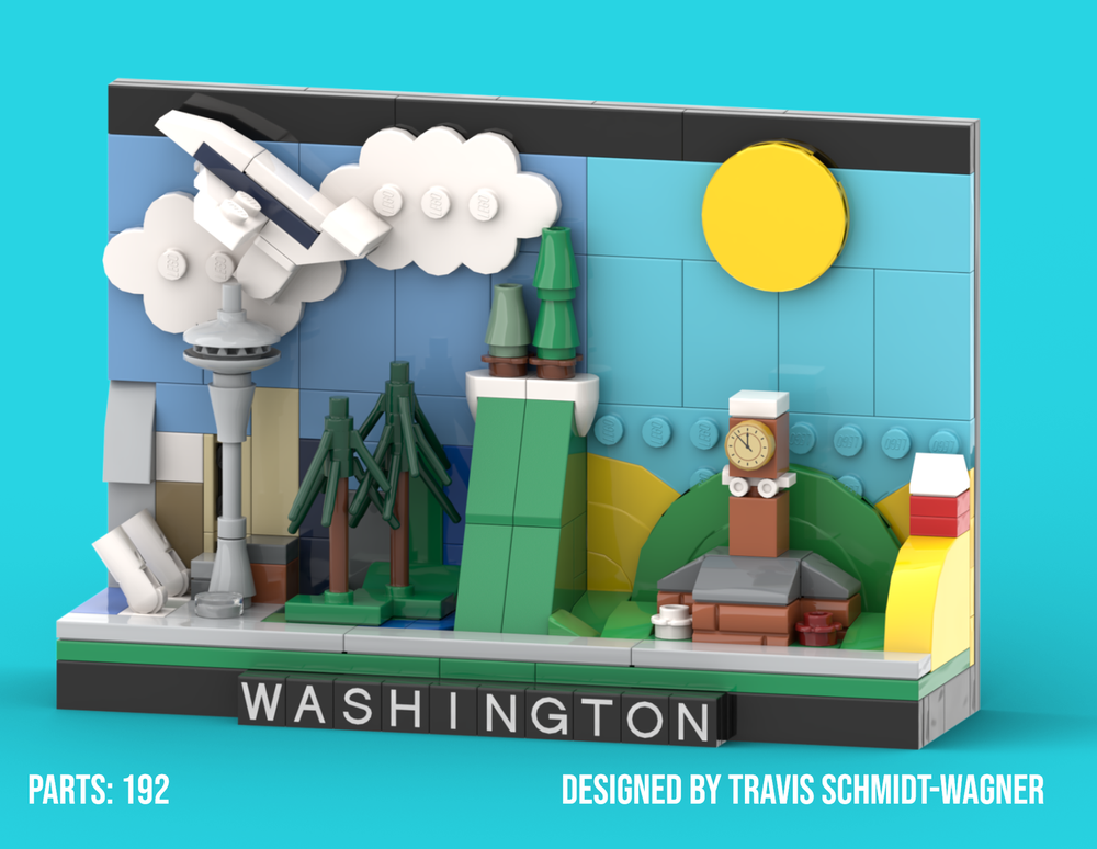 Lego Road Trip Across the USA: Washington State Postcard