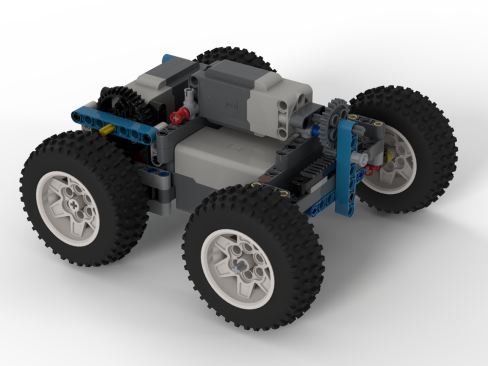 Lego Big Wheel Short Chassis with Steering Rack
