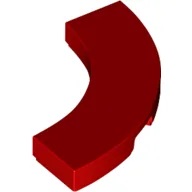 Tile 3 x 3 Curved, Macaroni / Red