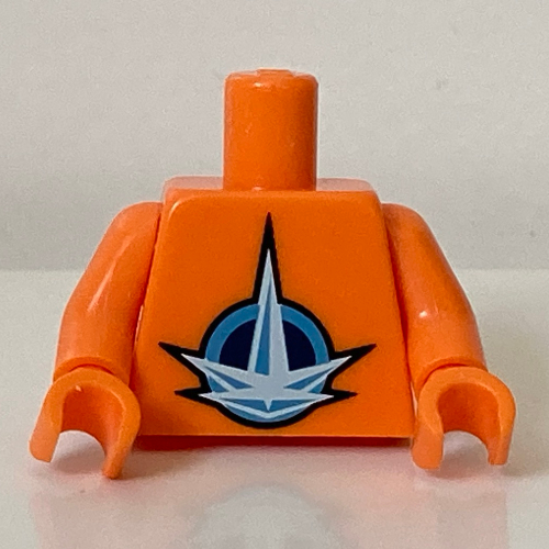 Lego Torso LEGO Universe Nexus Astronaut Print, Orange Arms and Hands / Orange
