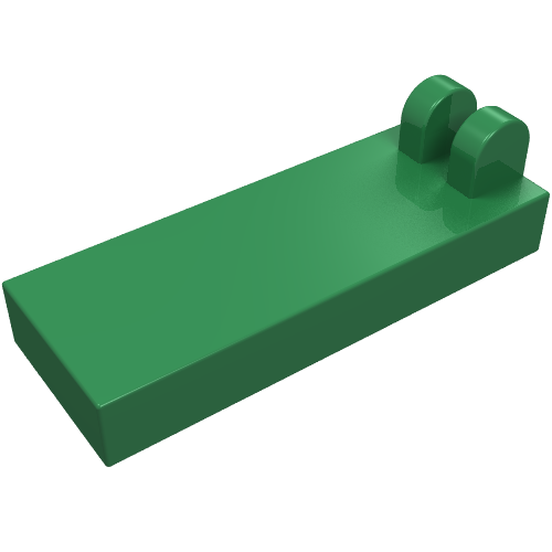 Lego Hinge Tile 1 x 2 1/2 with 2 Fingers on Top / Green